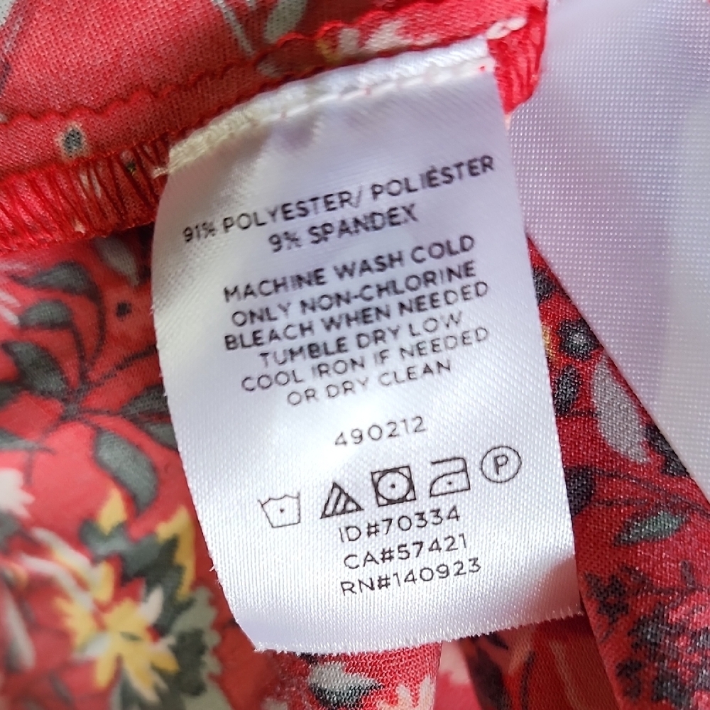 LOFT Floral Red Ruffled Dress - Picture 5 of 6